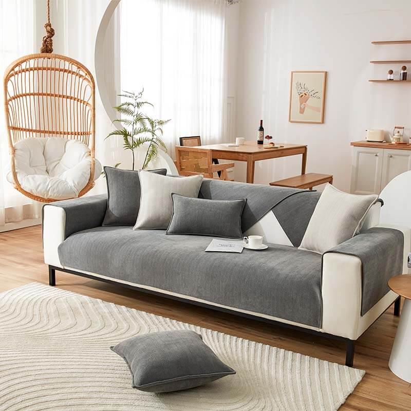 Chenille Bankhoes voor Huisdieren Beschermend Waterafstotend Antislip Bank Sofa Cover Meerdere Maten | Sulvida