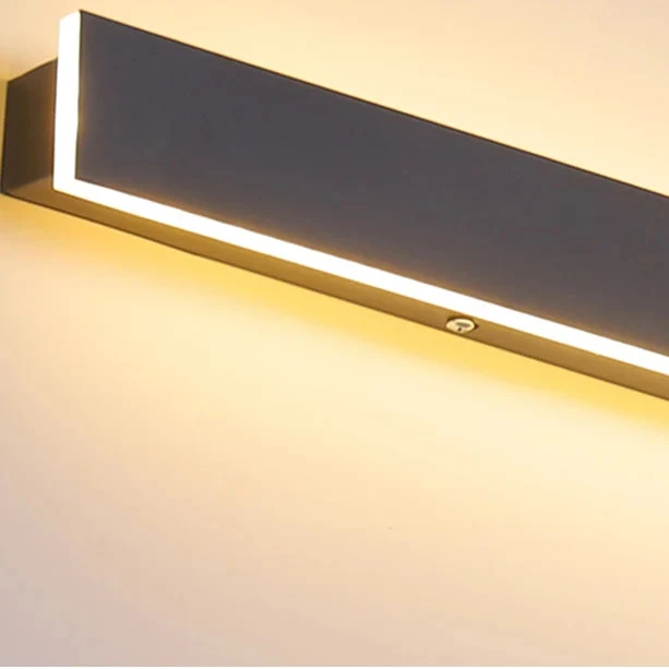 LED wandlamp buiten lineair zwart waterdicht IP65 tuinverlichting gevellamp terraslamp aluminium modern design | Sulvida