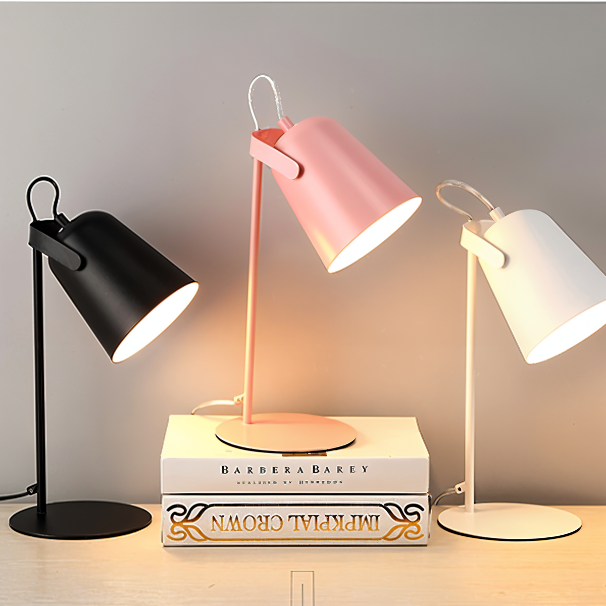 Moderne Tafellamp met Verstelbare Kap Roze Geel Groen Wit Zwart Grijs Metaal Leeslamp Bureaulamp Nordic | Sulvida