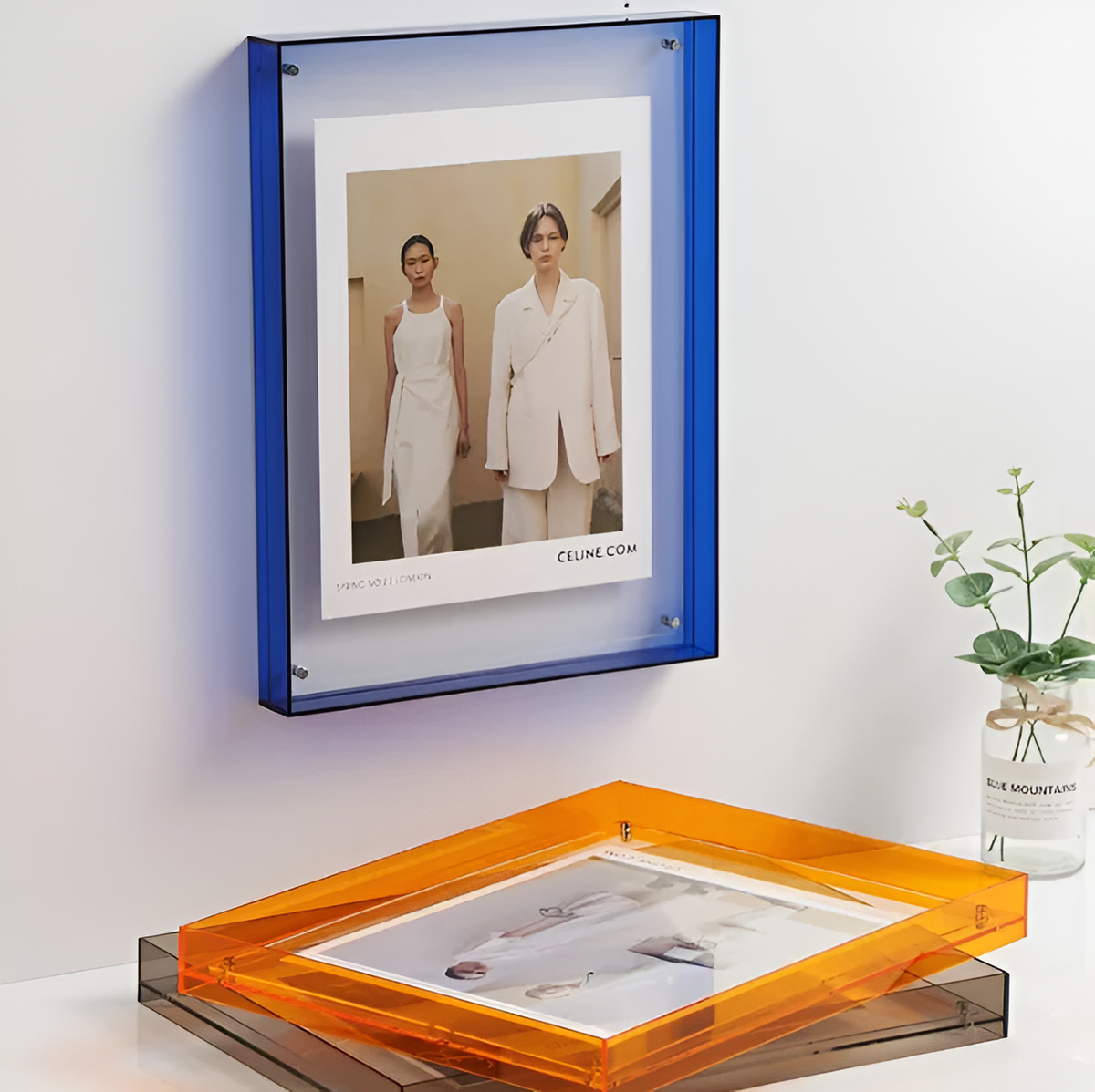 Transparante Acryl Fotolijst Stijlvol Minimalistisch Design Horizontaal Verticaal Modern Interieur Kantoor | Sulvida