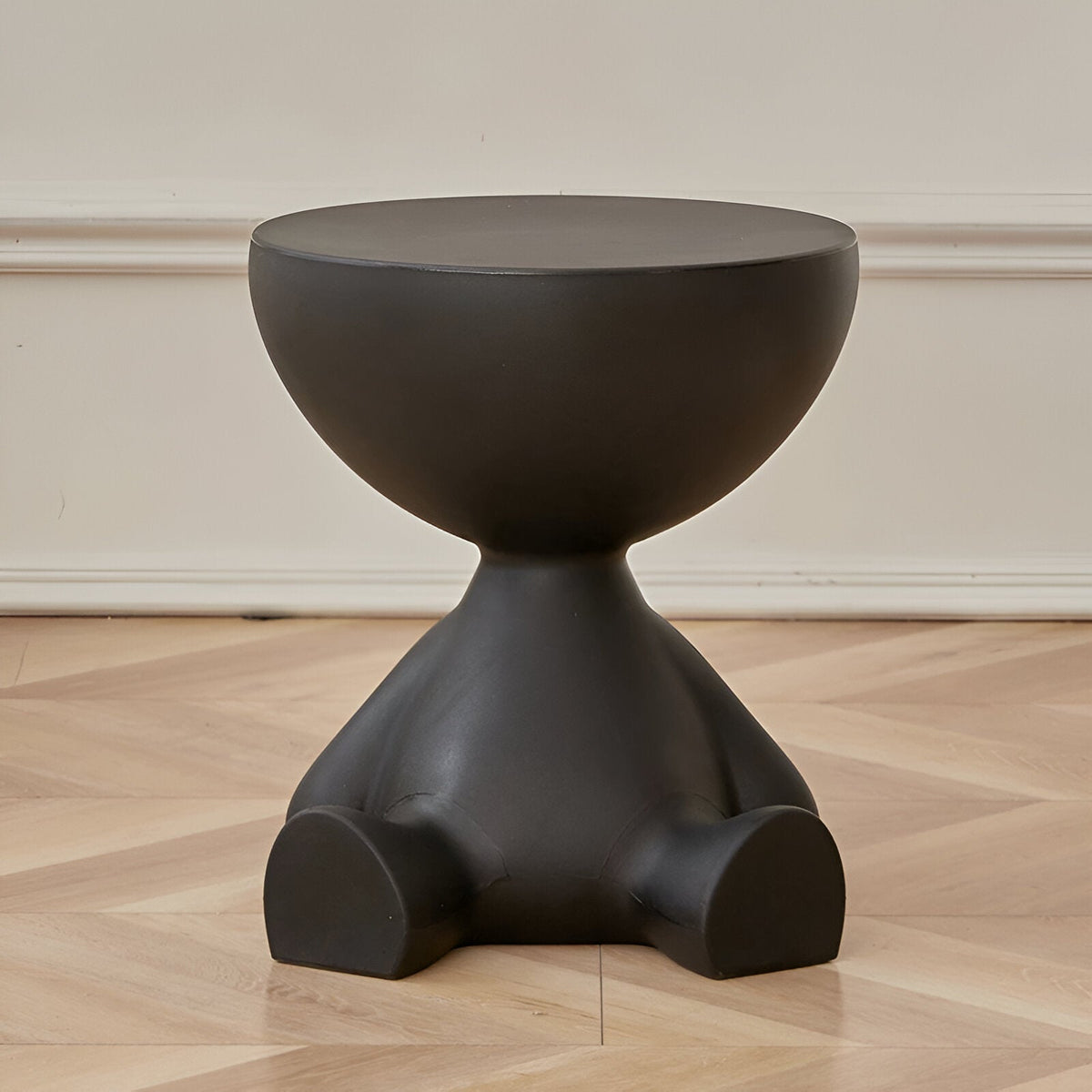 Ronde bijzettafel kunststof 37x41 cm compacte salontafel diverse kleuren voor woonkamer interieur modern | Sulvida