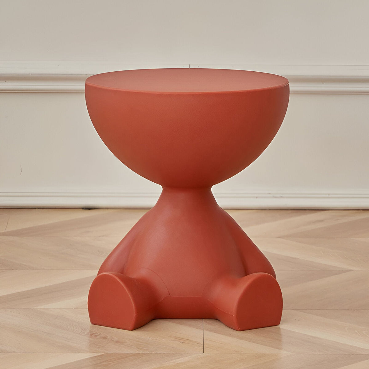 Ronde bijzettafel kunststof 37x41 cm compacte salontafel diverse kleuren voor woonkamer interieur modern | Sulvida