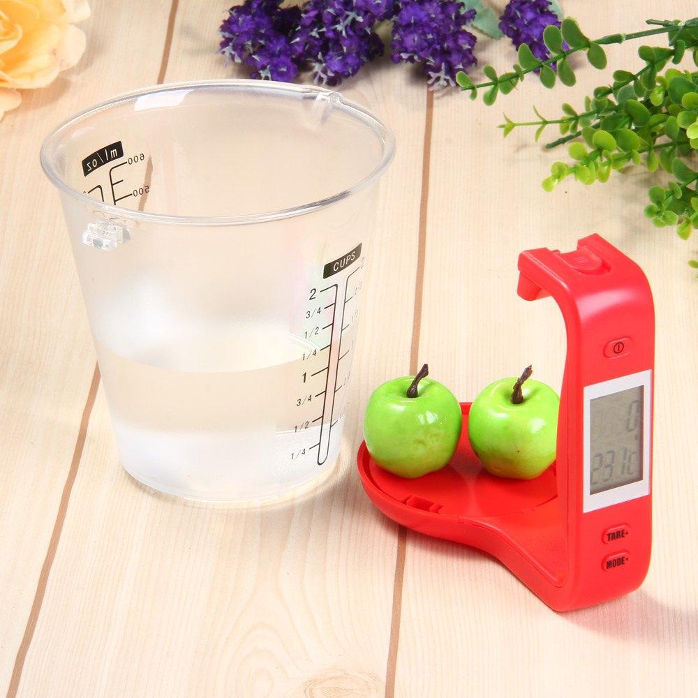 Digitale Meetbeker met Keukenweegschaal 1000 gram Precisie Kook Bakaccessoire Zwart Transparant Groen Display | Sulvida