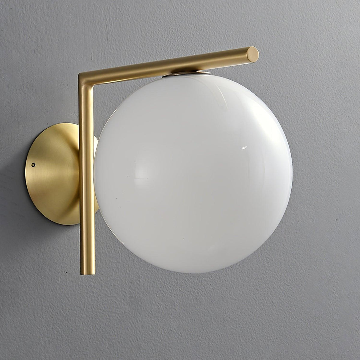 Wandlamp Geblazen Opaalglas Minimalistisch Goudkleurig Zwart Fitting E27 Modern Design Woonkamer Slaapkamer | Sulvida