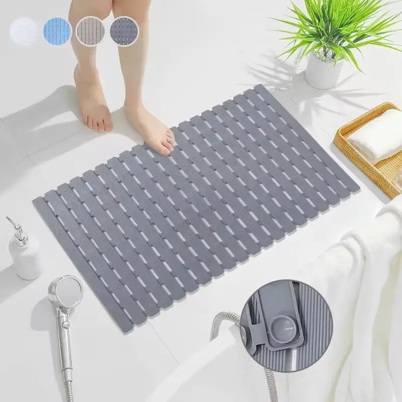 Antislip Badmat Siliconen met Zuignappen 40×63 cm Veilige Douchemat voor Badkamer Douchecabine Vloer | Sulvida