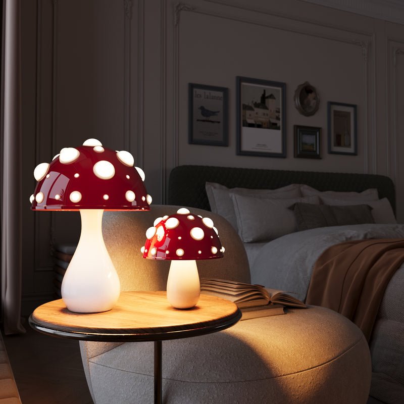 Paddenstoellamp LED Tafellamp Acryl Sculptuur 30 cm Warm Wit Dimbaar Sfeerlicht Decoratief Nachtlampje | Sulvida