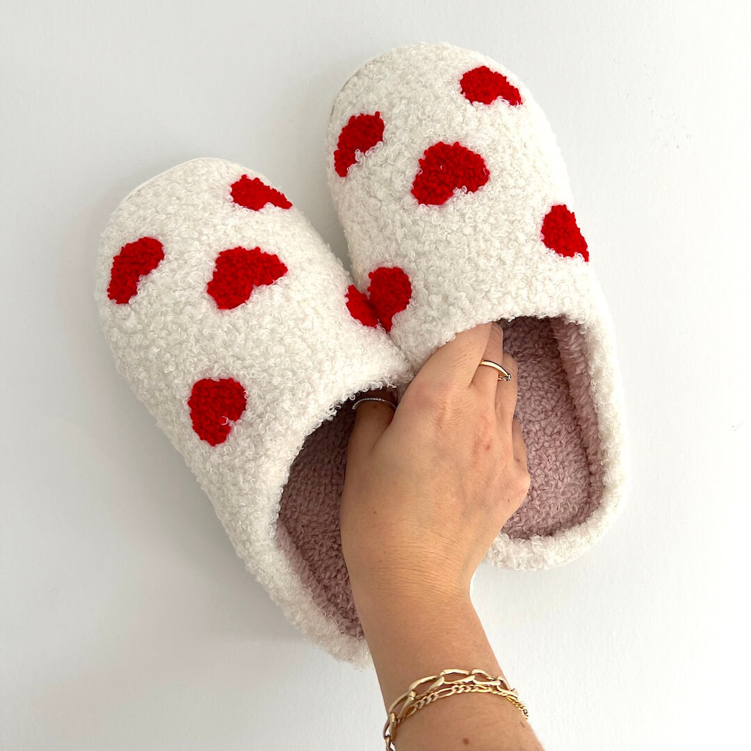 Hartjes Pantoffels Wit Superzacht Comfortabel met Antislip Zolen Perfect voor Binnen Winter Herfst Warm | Sulvida