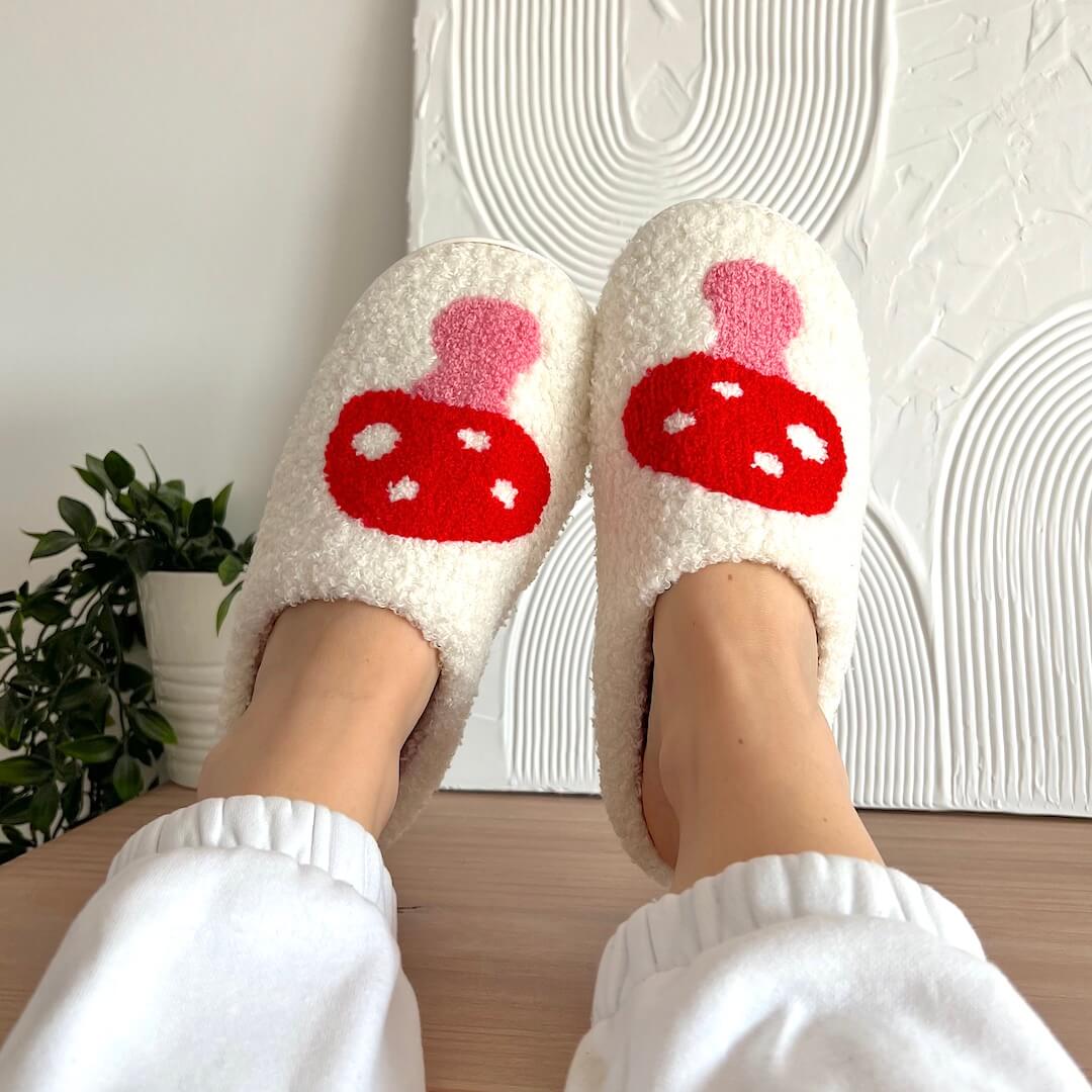 Hartjes Pantoffels Wit Superzacht Comfortabel met Antislip Zolen Perfect voor Binnen Winter Herfst Warm | Sulvida