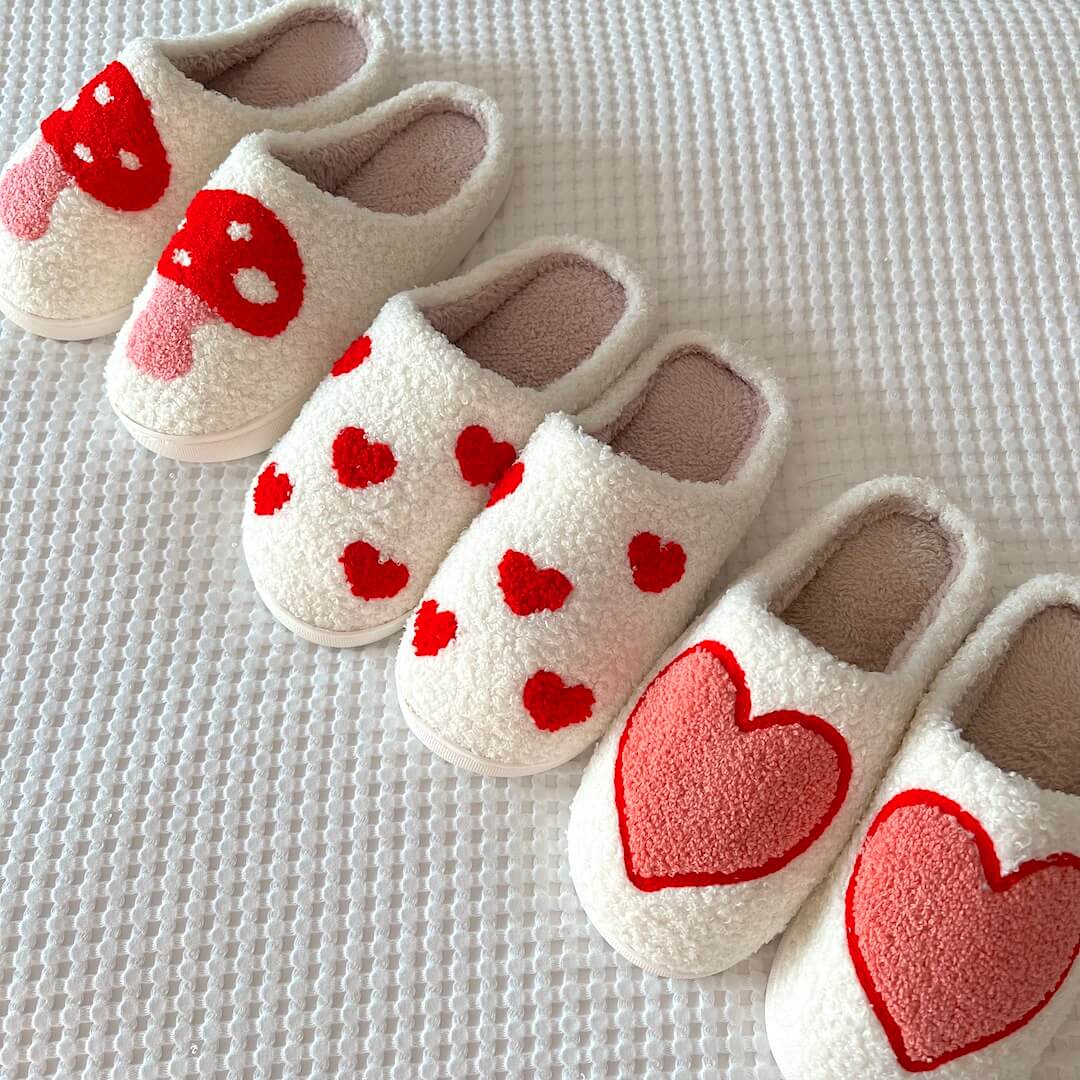Hartjes Pantoffels Wit Superzacht Comfortabel met Antislip Zolen Perfect voor Binnen Winter Herfst Warm | Sulvida