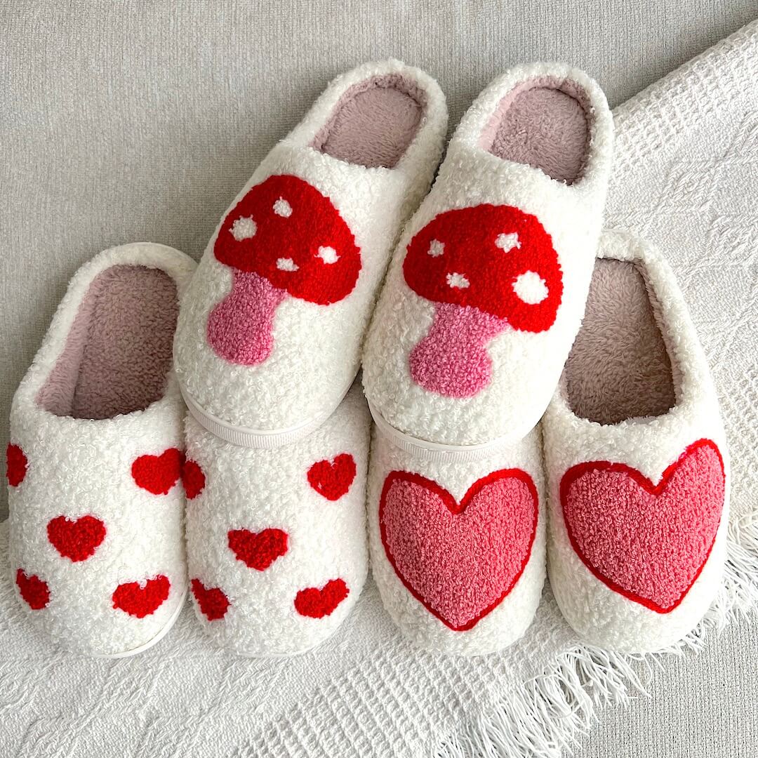 Hartjes Pantoffels Wit Superzacht Comfortabel met Antislip Zolen Perfect voor Binnen Winter Herfst Warm | Sulvida