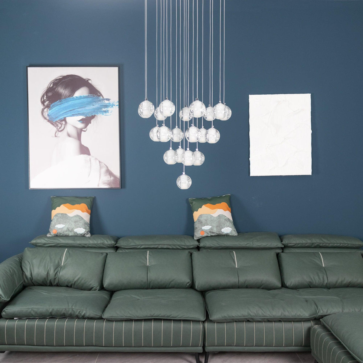 Kristallen Bollenlamp Hanglamp Meervoudig Chroom Glas Eethoek Woonkamer Plafondverlichting Modern Design Interieur | Sulvida
