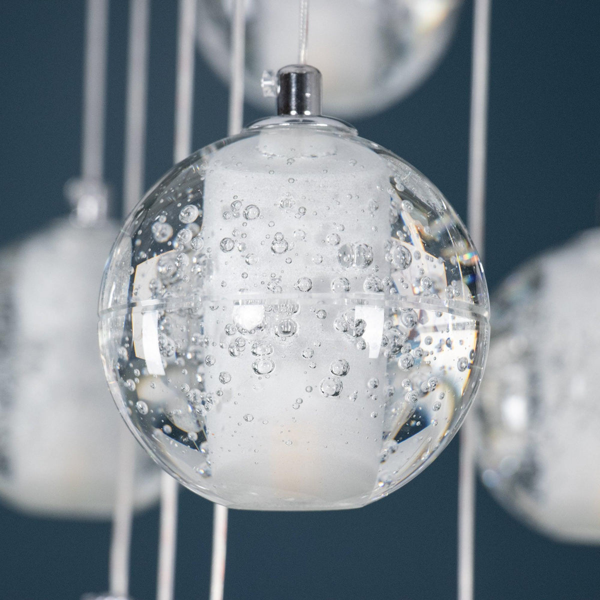 Kristallen Bollenlamp Hanglamp Meervoudig Chroom Glas Eethoek Woonkamer Plafondverlichting Modern Design Interieur | Sulvida