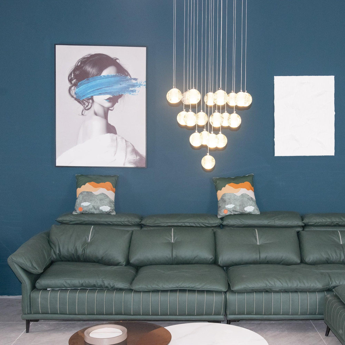 Kristallen Bollenlamp Hanglamp Meervoudig Chroom Glas Eethoek Woonkamer Plafondverlichting Modern Design Interieur | Sulvida