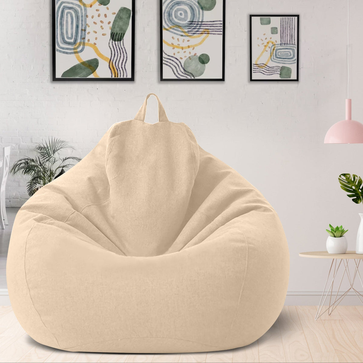 Zitzakhoes linnen ergonomisch design loungehoezen zonder vulling polyester afneembaar wasbaar relaxen | Sulvida