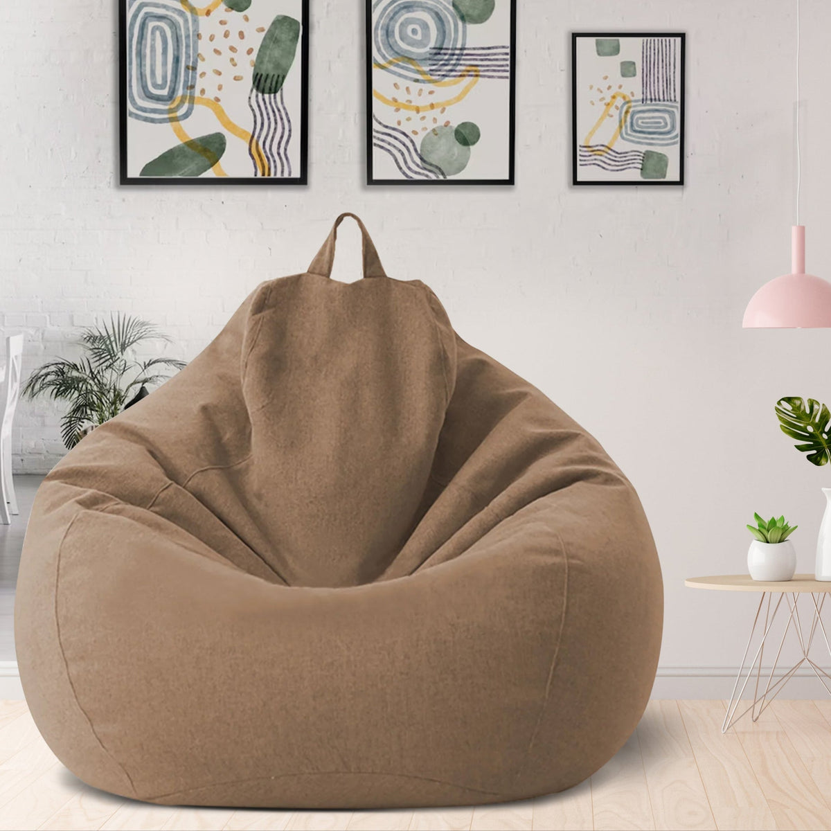Zitzakhoes linnen ergonomisch design loungehoezen zonder vulling polyester afneembaar wasbaar relaxen | Sulvida