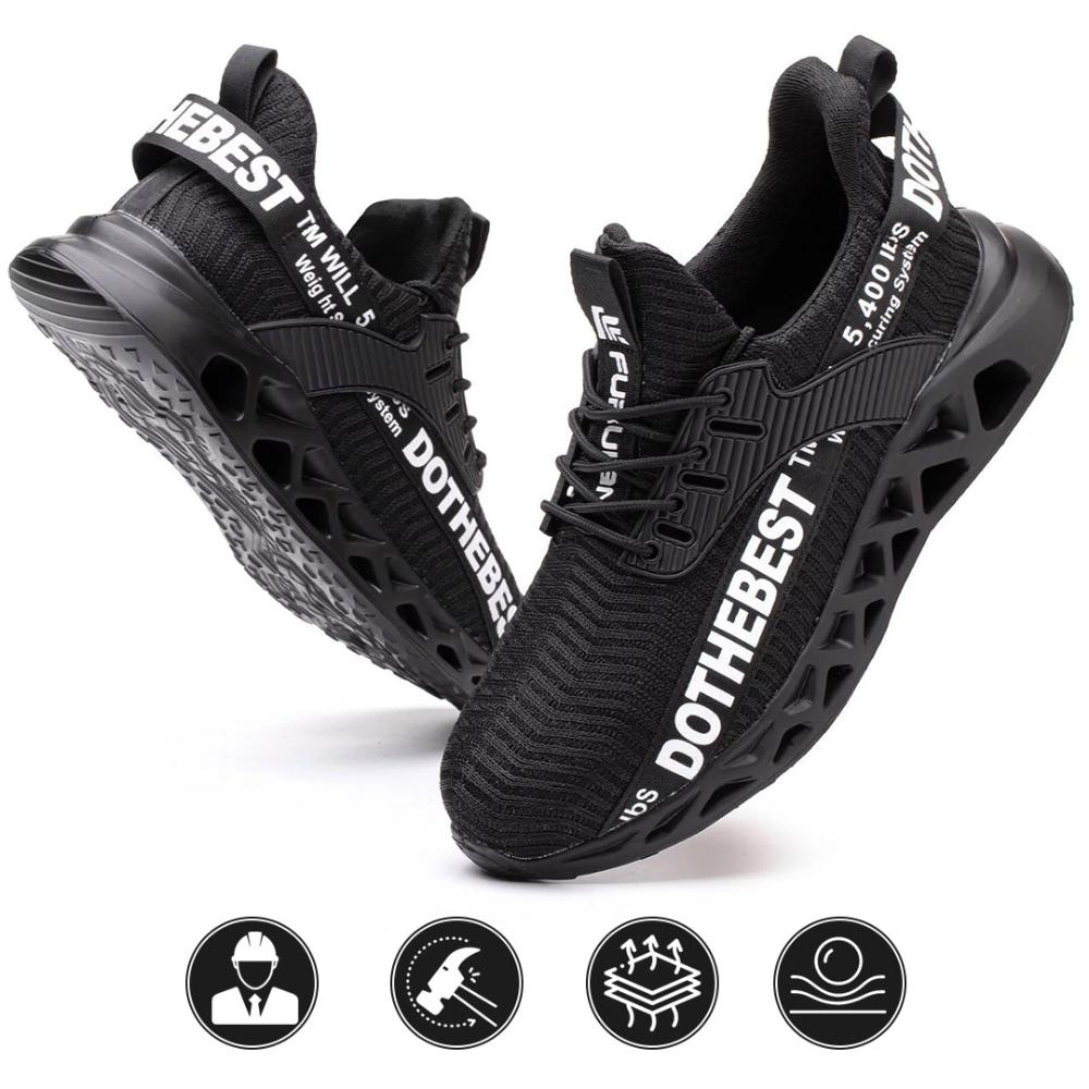 Werkschoenen S3 met Stalen Neus Flyknit Ademend Kevlar Antislip Industriële Veiligheidsschoenen Werkplaats | Sulvida