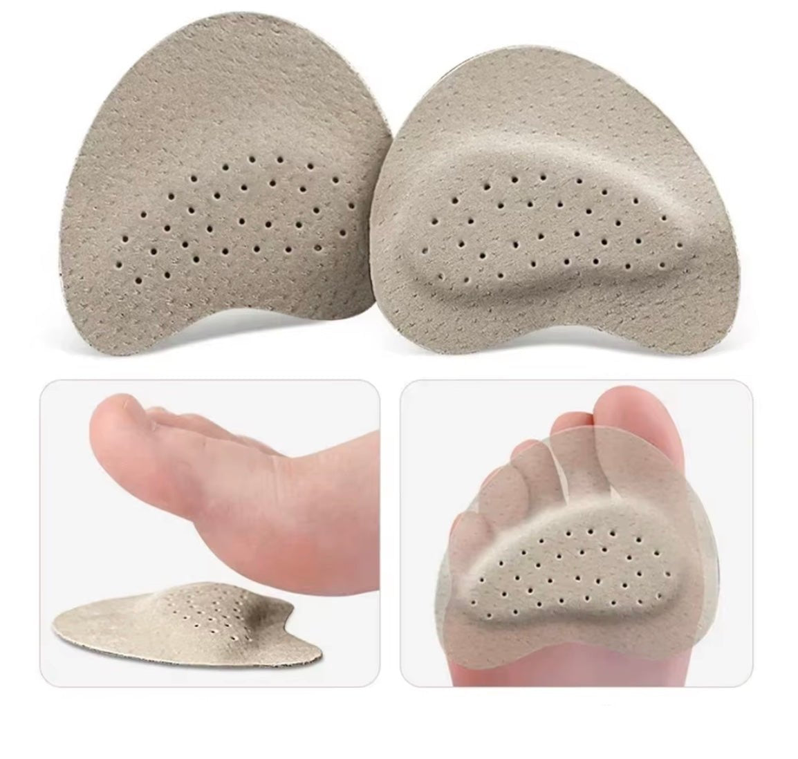 Antislip voetpads voor sandalen voorvoetsteun comfortverhoging voetbescherming massage-effect voor dames | Sulvida