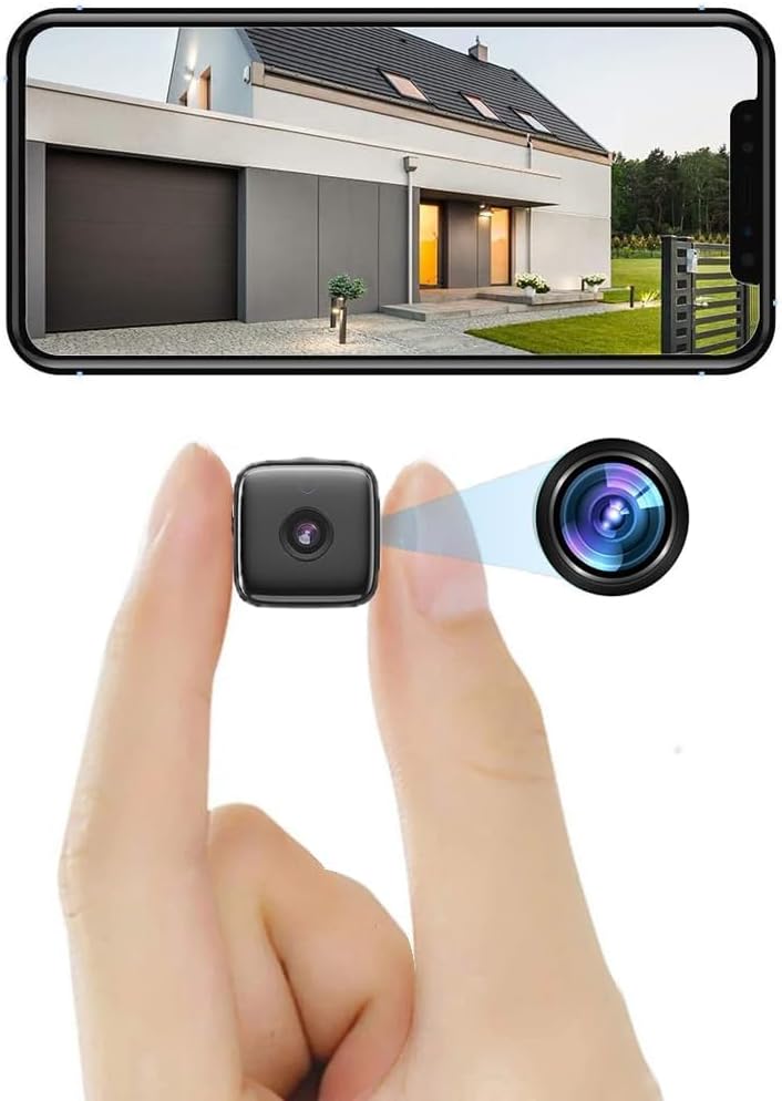 Draadloze beveiligingscamera met nachtzicht en bewegingsdetectie voor binnen | WiFi 1080p HD bewakingscamera met app-bediening en oplaadbare batterij | Compacte indoor security cam met live view en meldingen | Sulvida