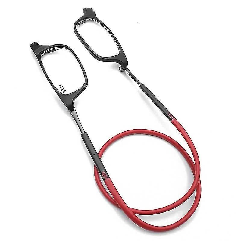 Lunettes de lecture magnétiques avec cordon tour de cou, confortables pour lire, réglables, avec système d'aimants à clipser, légères | Sulvida