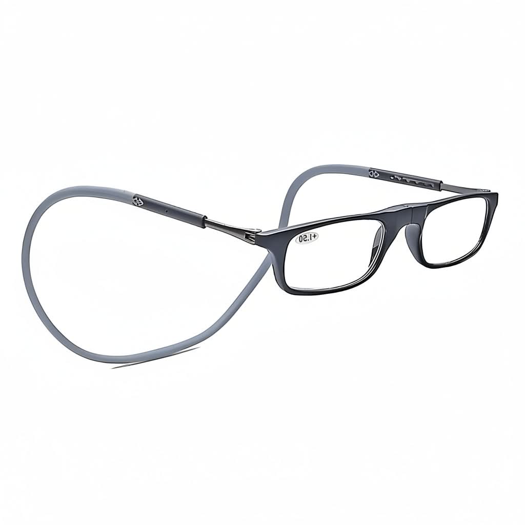 Lunettes de lecture magnétiques avec cordon tour de cou, confortables pour lire, réglables, avec système d'aimants à clipser, légères | Sulvida