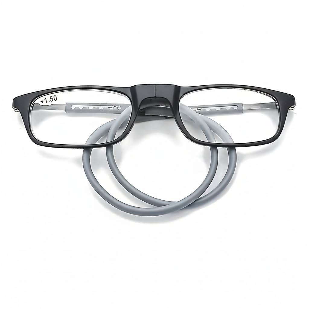 Lunettes de lecture magnétiques avec cordon tour de cou, confortables pour lire, réglables, avec système d'aimants à clipser, légères | Sulvida