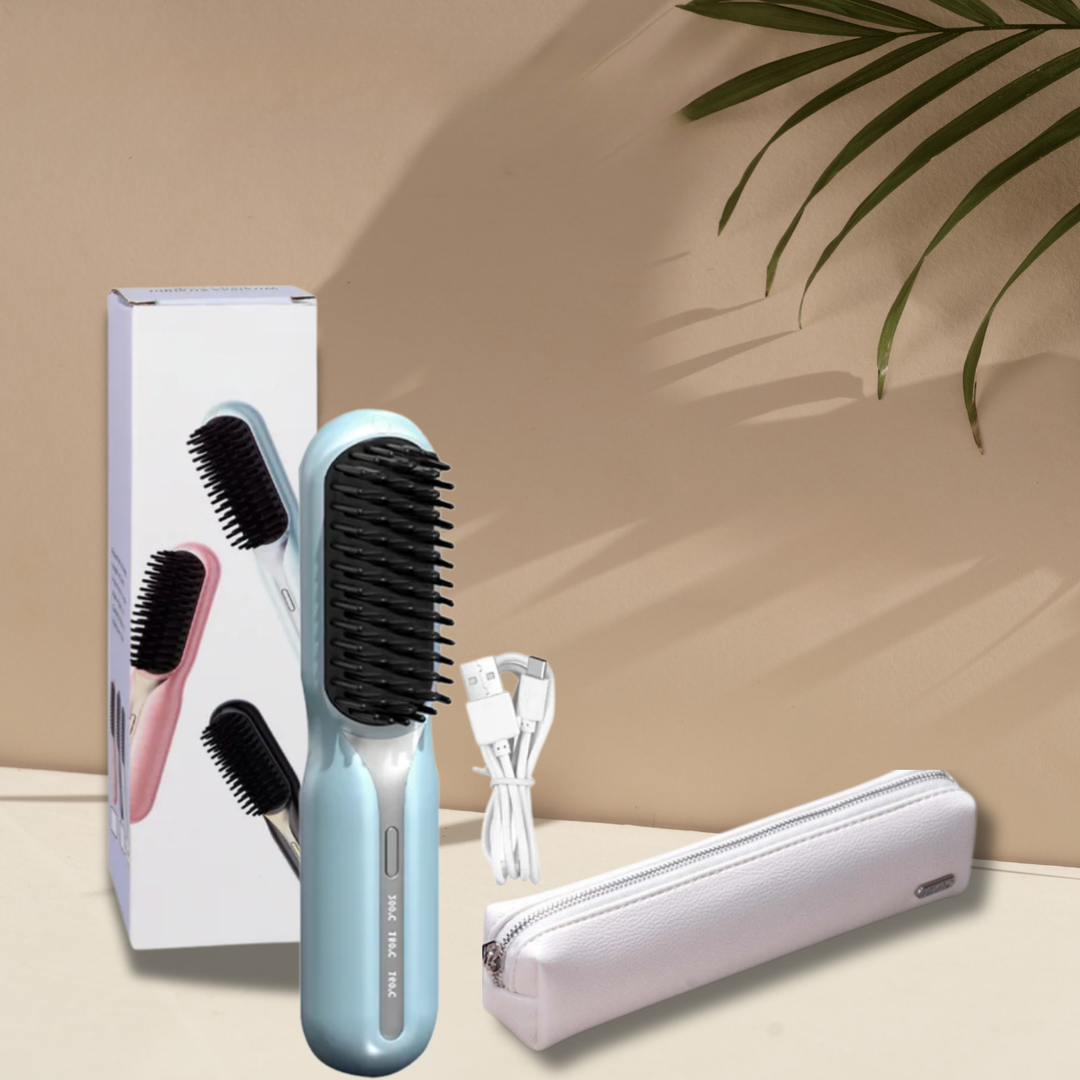 Draadloze Stylingborstel met Oplaadbare Accu voor Steil en Gekruld Haar Thuis en Salon Styling | Sulvida