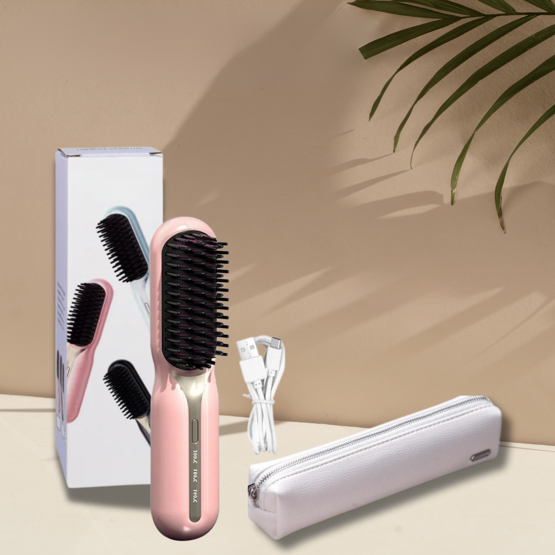 Draadloze Stylingborstel met Oplaadbare Accu voor Steil en Gekruld Haar Thuis en Salon Styling | Sulvida