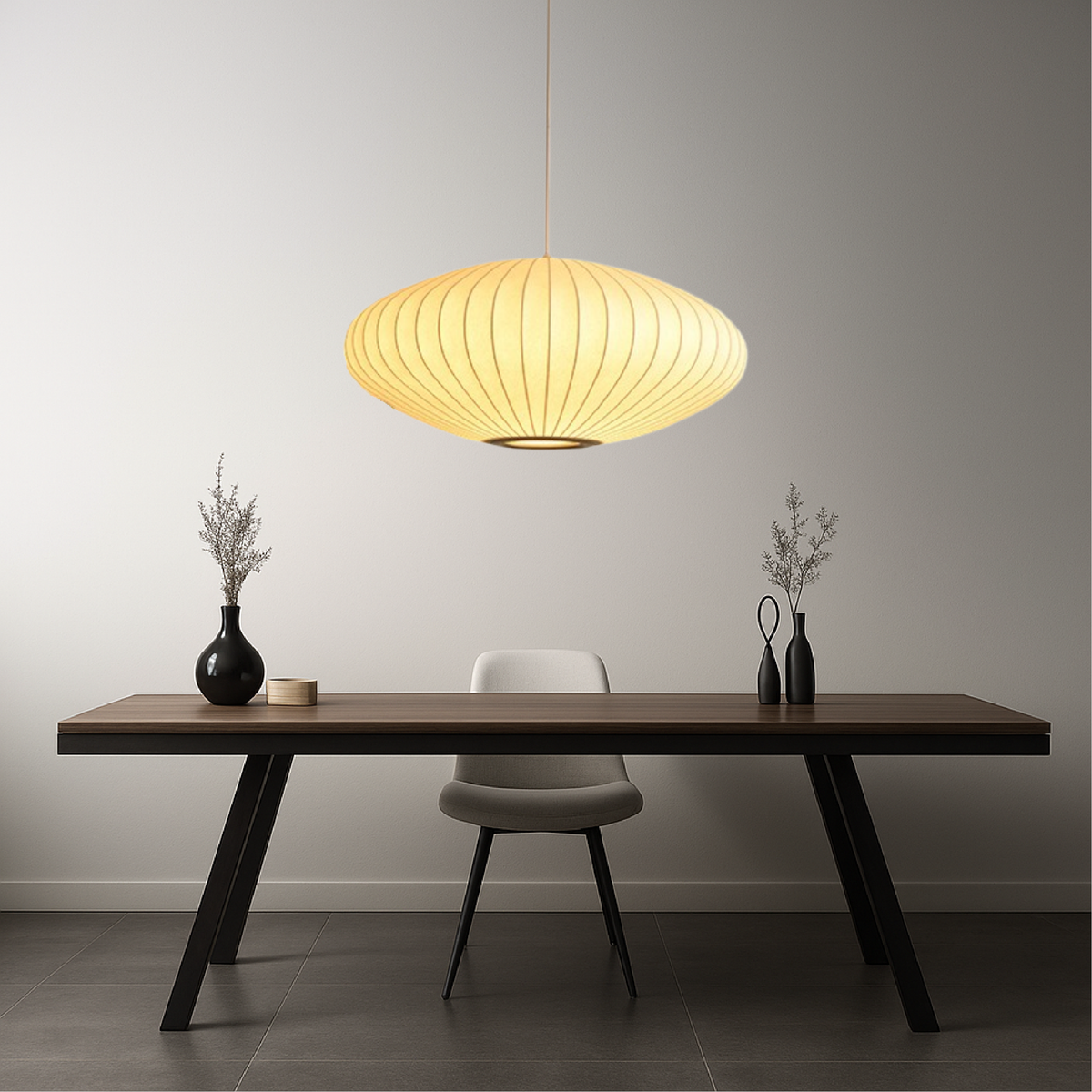 Hanglamp Zijde Look Bol 30-70cm Plafondlamp Woonkamer Eetkamer Eettafel Plafondverlichting Sfeerverlichting | Sulvida