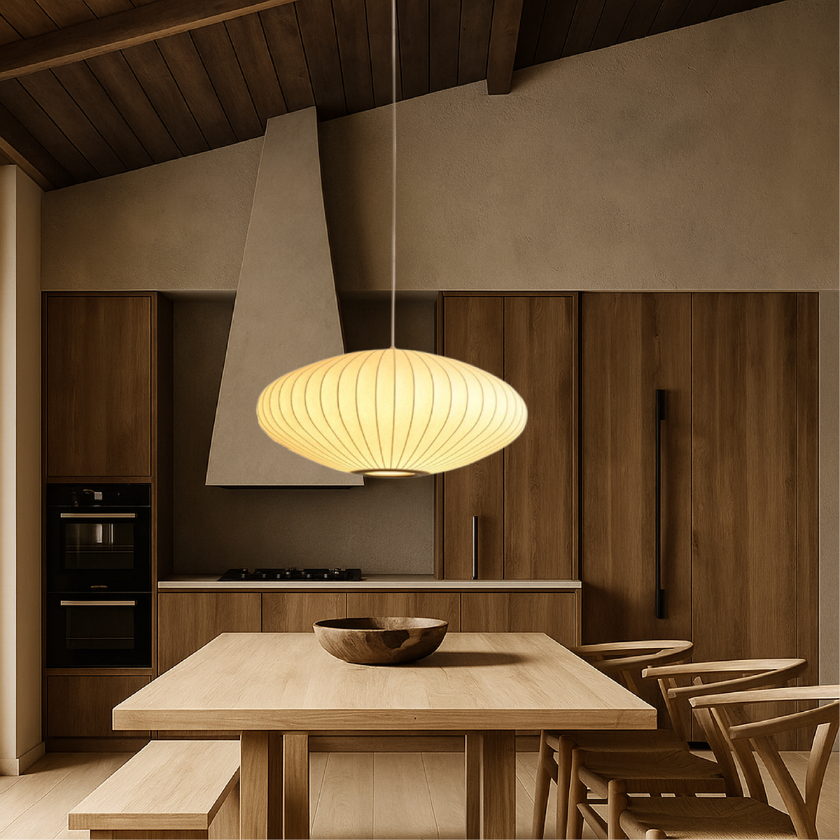 Hanglamp Zijde Look Bol 30-70cm Plafondlamp Woonkamer Eetkamer Eettafel Plafondverlichting Sfeerverlichting | Sulvida