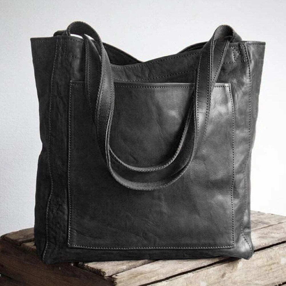 Leren Handtas Dames Klassiek Elegant Schoudertas Bruin Donkerbruin Zwart Dagelijks Gebruik Compact Tijdloos | Sulvida