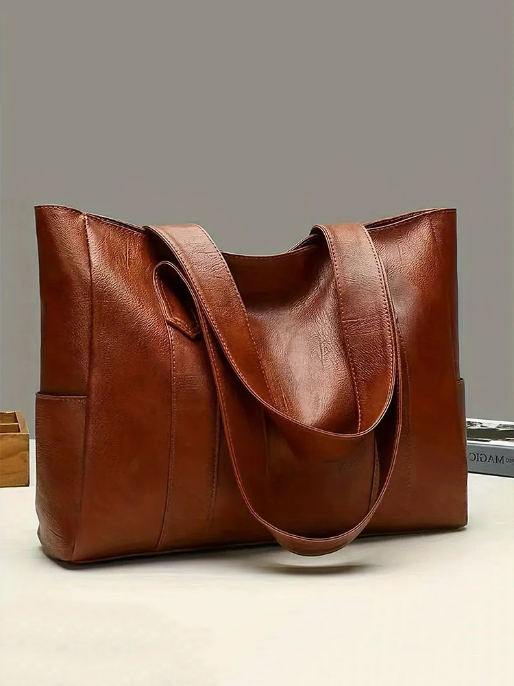 Retro Schoudertas voor Dames Trendy Vintage Stijl Bruin en Zwart Compacte Draagtas Casual Dagelijks Gebruik | Sulvida