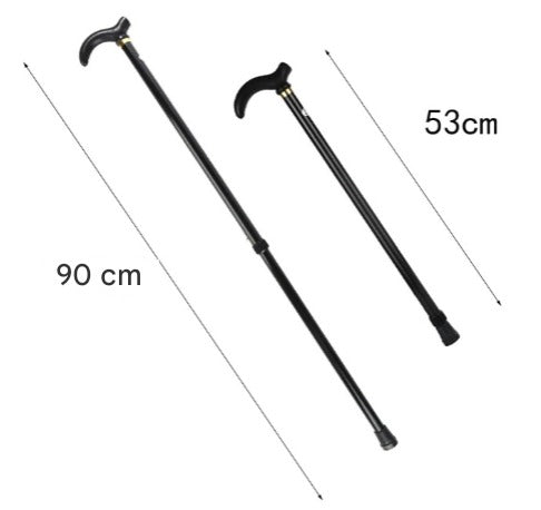 Canne de marche en aluminium réglable 53-90 cm, pliable, avec poignée ergonomique et antidérapante, aide à la mobilité - Sulvida