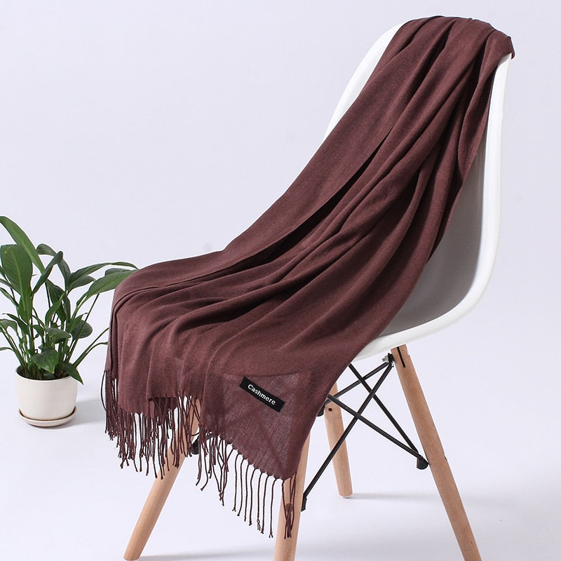 Wintersjaal Dames Polyester Zacht Warm Overslagsjaal Halsdoek Diverse Kleuren Stijlvol Winteraccessoire | Sulvida