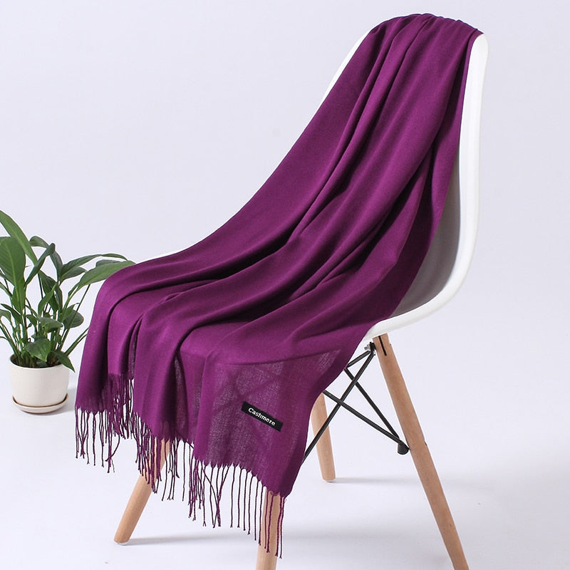 Wintersjaal Dames Polyester Zacht Warm Overslagsjaal Halsdoek Diverse Kleuren Stijlvol Winteraccessoire | Sulvida