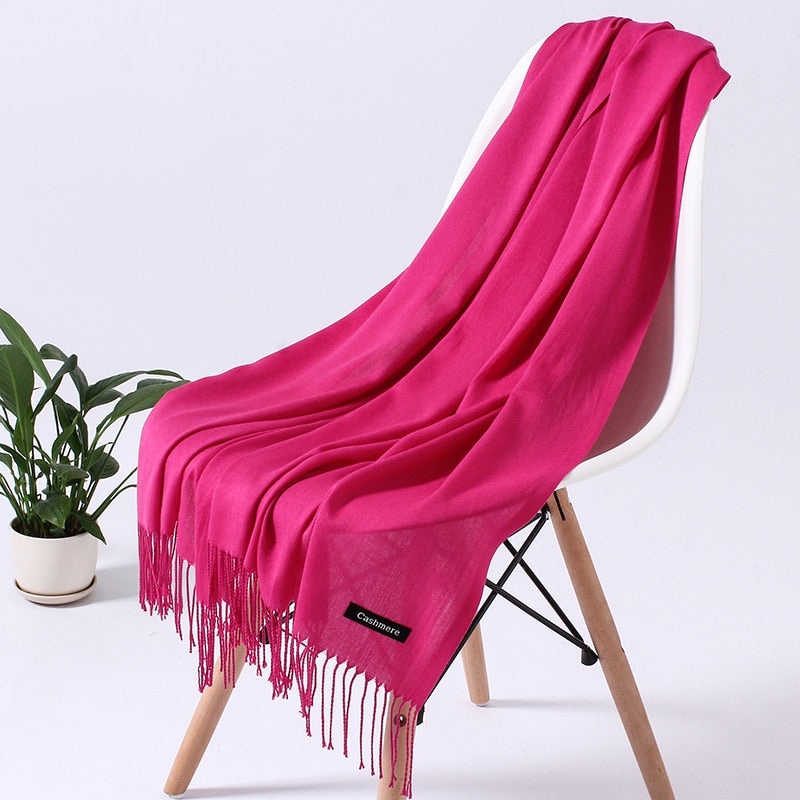 Wintersjaal Dames Polyester Zacht Warm Overslagsjaal Halsdoek Diverse Kleuren Stijlvol Winteraccessoire | Sulvida
