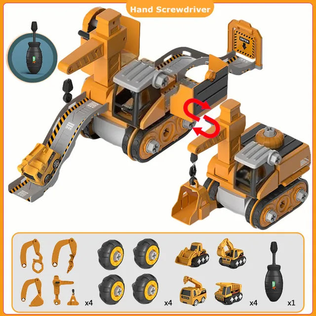 Educatieve Bouwvoertuig Speelset met Schroefgereedschap – Speelgoed voor Jonge Monteurs | Sulvida