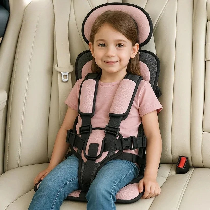 Opvouwbaar Reiszitje voor Kinderen met Vijfpuntsgordel – Compact Autostoeltje voor Onderweg – Veilig met Snelle Montage Taxi Huurwagen | Sulvida