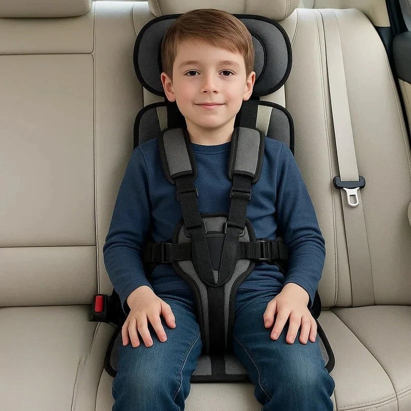 Opvouwbaar Reiszitje voor Kinderen met Vijfpuntsgordel – Compact Autostoeltje voor Onderweg – Veilig met Snelle Montage Taxi Huurwagen | Sulvida
