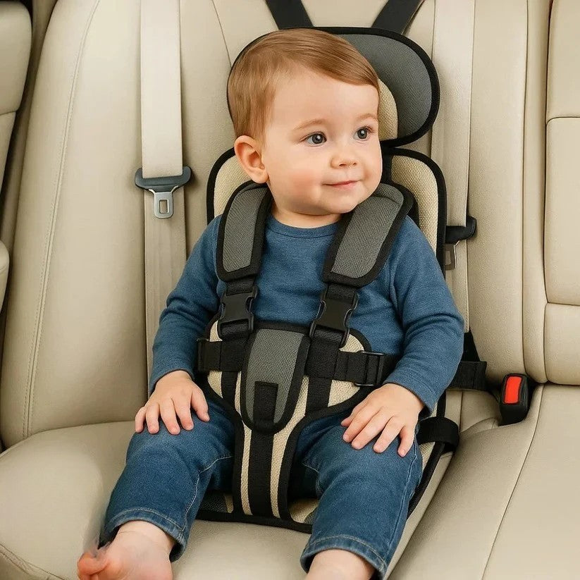 Opvouwbaar Reiszitje voor Kinderen met Vijfpuntsgordel – Compact Autostoeltje voor Onderweg – Veilig met Snelle Montage Taxi Huurwagen | Sulvida