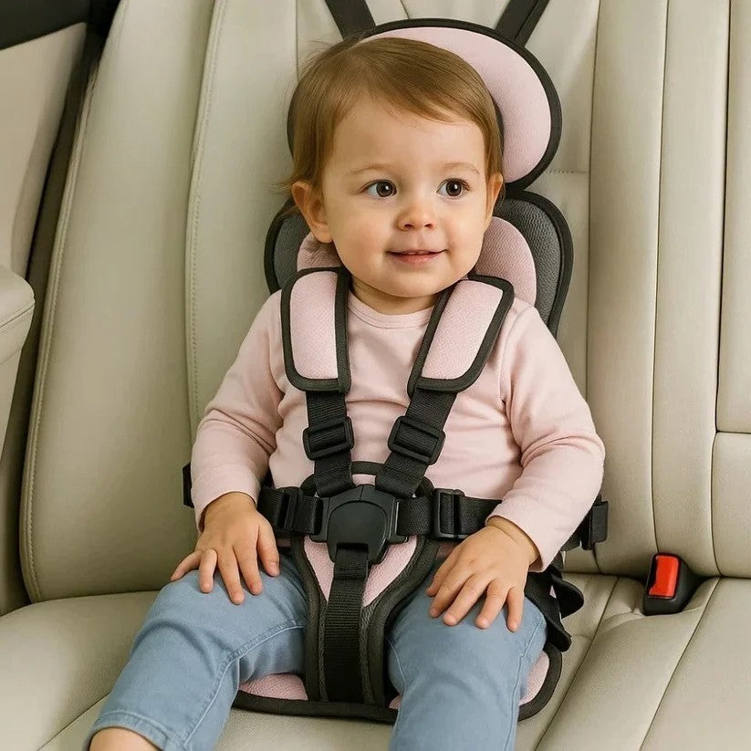 Opvouwbaar Reiszitje voor Kinderen met Vijfpuntsgordel – Compact Autostoeltje voor Onderweg – Veilig met Snelle Montage Taxi Huurwagen | Sulvida