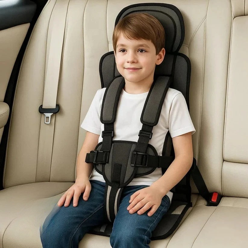 Opvouwbaar Reiszitje voor Kinderen met Vijfpuntsgordel – Compact Autostoeltje voor Onderweg – Veilig met Snelle Montage Taxi Huurwagen | Sulvida