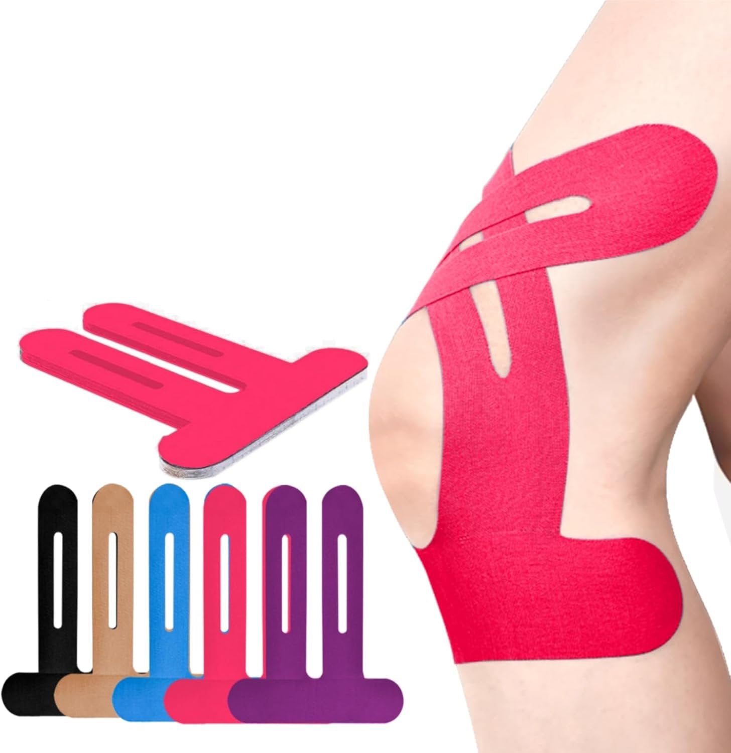 Voorgeknipte Kinesio Tape voor Knie – Ademende Knieondersteuning met Elastische Compressie voor Sport en Herstel | Sulvida