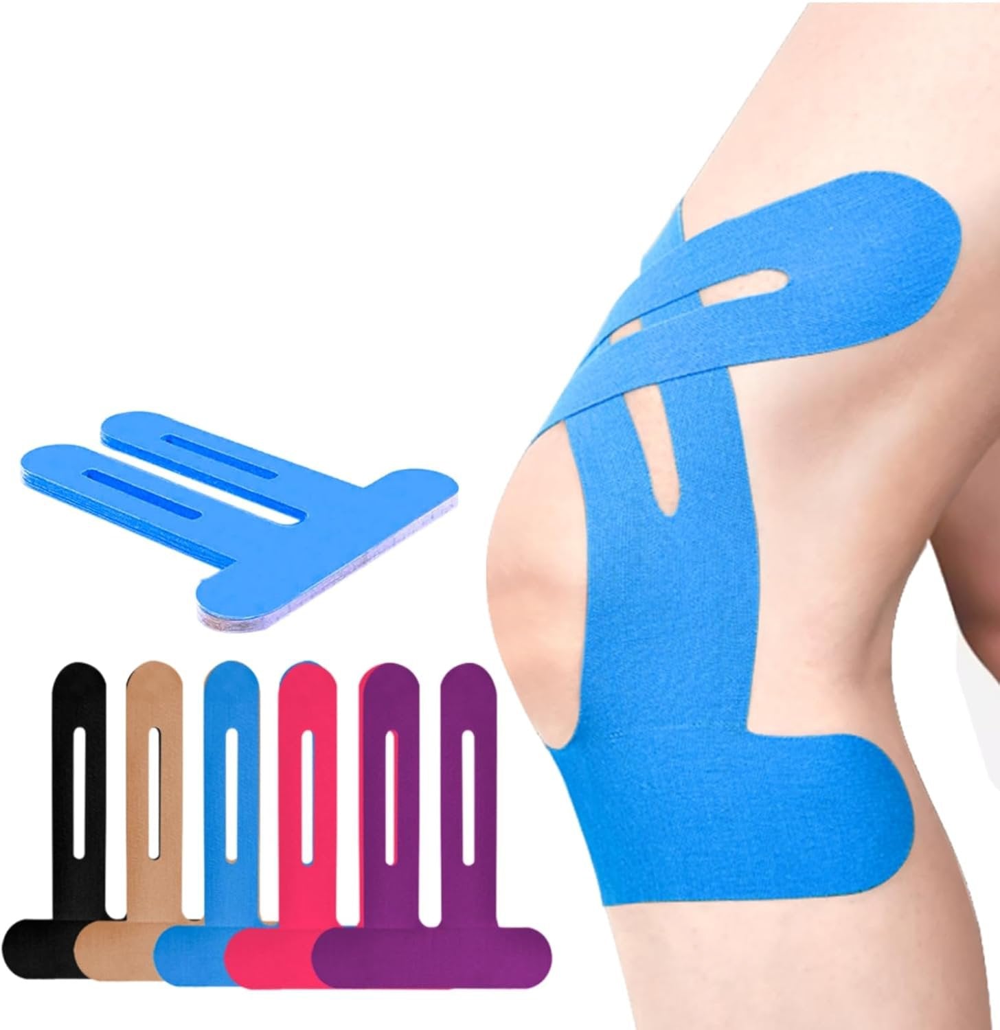 Voorgeknipte Kinesio Tape voor Knie – Ademende Knieondersteuning met Elastische Compressie voor Sport en Herstel | Sulvida