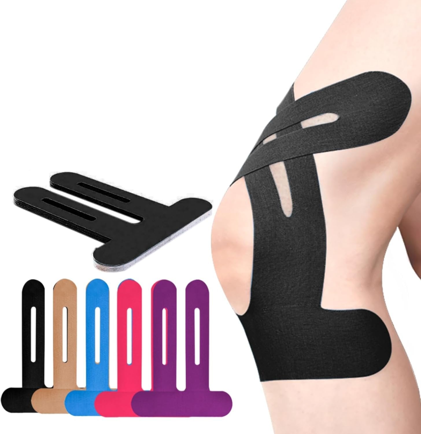 Voorgeknipte Kinesio Tape voor Knie – Ademende Knieondersteuning met Elastische Compressie voor Sport en Herstel | Sulvida