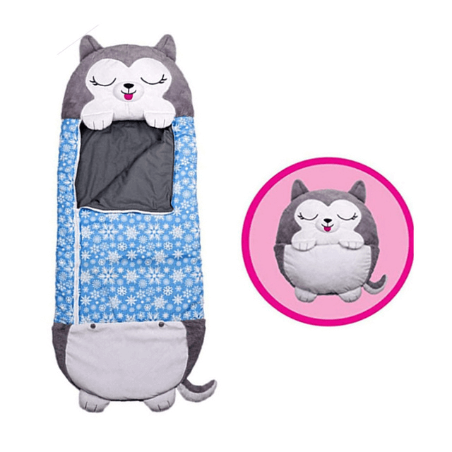 Knuffelslaapzak voor Kinderen – Haai, Eenhoorn, Panda & Meer – Zacht Warm Fleece – 3 Maten – Kamperen Logeren | Sulvida