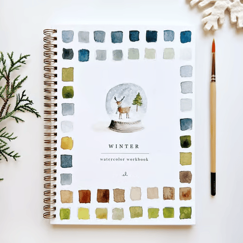 Aquarel Workbook voor Beginners — Stap-voor-Stap Schilderboek met Voorgedrukte Sjablonen en Aquarelverf | Sulvida