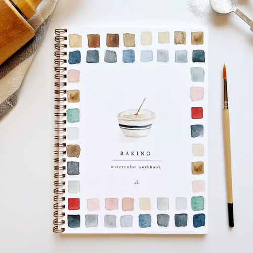 Aquarel Workbook voor Beginners — Stap-voor-Stap Schilderboek met Voorgedrukte Sjablonen en Aquarelverf | Sulvida