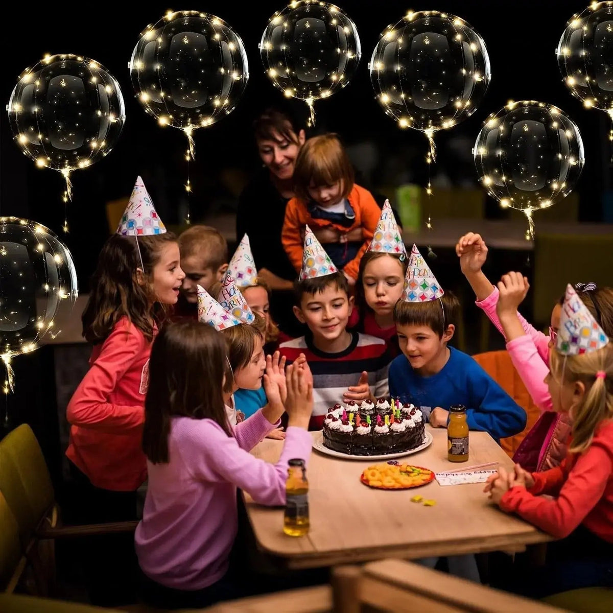 Transparante LED-ballonnen met warmwit licht feestdecoratie 45 cm herbruikbaar 10 stuks party verlichting | Sulvida