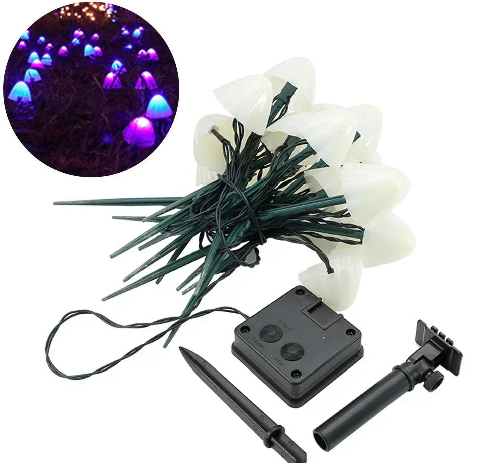Solar LED-tuinverlichting paddenstoel warm wit 10-20-30 LED's energiezuinig sfeerverlichting tuin terras | Sulvida