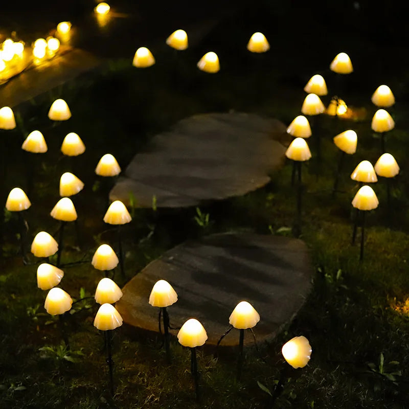 Solar LED-tuinverlichting paddenstoel warm wit 10-20-30 LED's energiezuinig sfeerverlichting tuin terras | Sulvida